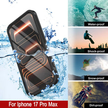 Load image into Gallery viewer, iPhone 17 Pro Max Waterproof Case [Kickstud 2.0 Series] Protective IP68 Cover W/Screen Protector &amp; Kickstand [Black]
