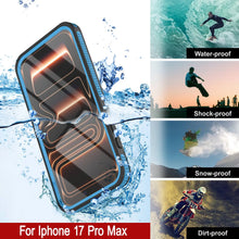 Load image into Gallery viewer, iPhone 17 Pro Max Waterproof Case [Kickstud 2.0 Series] Protective IP68 Cover W/Screen Protector &amp; Kickstand [Blue]

