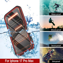 Load image into Gallery viewer, iPhone 17 Pro Max Waterproof Case [Kickstud 2.0 Series] Protective IP68 Cover W/Screen Protector &amp; Kickstand [Red]
