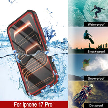 Load image into Gallery viewer, iPhone 17 pro Waterproof Case [Kickstud 2.0 Series] Protective IP68 Cover W/Screen Protector &amp; Kickstand [Red]
