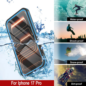 iPhone 17 pro Waterproof Case [Kickstud 2.0 Series] Protective IP68 Cover W/Screen Protector & Kickstand [Blue]