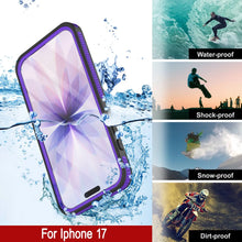 Load image into Gallery viewer, iPhone 17 Waterproof Case [Kickstud 2.0 Series] Protective IP68 Cover W/Screen Protector &amp; Kickstand [Purple]
