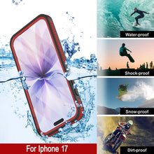 Load image into Gallery viewer, iPhone 17 Waterproof Case [Kickstud 2.0 Series] Protective IP68 Cover W/Screen Protector &amp; Kickstand [Red]
