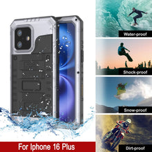Load image into Gallery viewer, iPhone 16 Plus Metal Extreme 3.0 Series Aluminum Waterproof Case IP68 W/Buillt in Screen Protector &amp; Kickstand [White]
