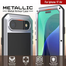 Load image into Gallery viewer, iPhone 17 Air Metal Case, Heavy Duty Military Grade Armor Cover [shock proof] Full Body Hard [White]
