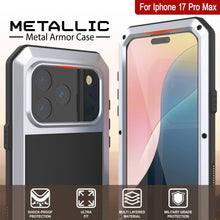 Load image into Gallery viewer, iPhone 17 Pro Max Metal Case, Heavy Duty Military Grade Armor Cover [shock proof] Full Body Hard [White]
