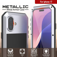 Load image into Gallery viewer, iPhone 17 Metal Case, Heavy Duty Military Grade Armor Cover [shock proof] Full Body Hard [White]
