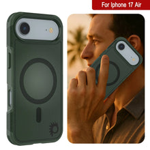 Load image into Gallery viewer, PunkCase iPhone 17 Air Case, [Spartan 2.0 Series] Clear Rugged Heavy Duty Cover W/Built in Screen Protector [dark green]
