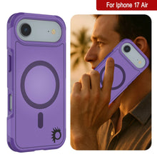 Load image into Gallery viewer, PunkCase iPhone 17 Air Case, [Spartan 2.0 Series] Clear Rugged Heavy Duty Cover W/Built in Screen Protector [purple]
