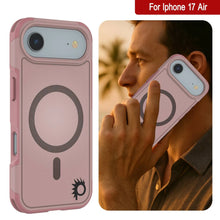 Load image into Gallery viewer, PunkCase iPhone 17 Air Case, [Spartan 2.0 Series] Clear Rugged Heavy Duty Cover W/Built in Screen Protector [pink]
