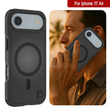 Load image into Gallery viewer, PunkCase iPhone 17 Air Case, [Spartan 2.0 Series] Clear Rugged Heavy Duty Cover W/Built in Screen Protector [Black]
