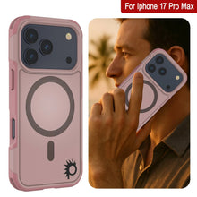 Load image into Gallery viewer, PunkCase iPhone 17 Pro Max Case, [Spartan 2.0 Series] Clear Rugged Heavy Duty Cover W/Built in Screen Protector [pink]
