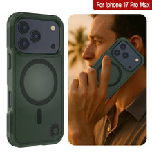 Load image into Gallery viewer, PunkCase iPhone 17 Pro Max Case, [Spartan 2.0 Series] Clear Rugged Heavy Duty Cover W/Built in Screen Protector [dark green]
