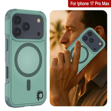Load image into Gallery viewer, PunkCase iPhone 17 Pro Max Case, [Spartan 2.0 Series] Clear Rugged Heavy Duty Cover W/Built in Screen Protector [teal]
