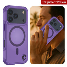 Load image into Gallery viewer, PunkCase iPhone 17 Pro Max Case, [Spartan 2.0 Series] Clear Rugged Heavy Duty Cover W/Built in Screen Protector [purple]
