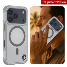Load image into Gallery viewer, PunkCase iPhone 17 Pro Max Case, [Spartan 2.0 Series] Clear Rugged Heavy Duty Cover W/Built in Screen Protector [white]
