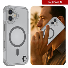 Load image into Gallery viewer, PunkCase iPhone 17 Case, [Spartan 2.0 Series] Clear Rugged Heavy Duty Cover W/Built in Screen Protector [white]
