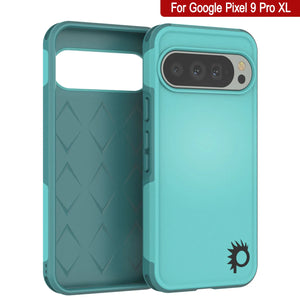 PunkCase Google Pixel 9 Pro XL Case, [Spartan 2.0 Series] Clear Rugged Heavy Duty Cover W/Built in Screen Protector [Blue]