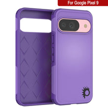 Load image into Gallery viewer, PunkCase Google Pixel 9 Case, [Spartan 2.0 Series] Clear Rugged Heavy Duty Cover W/Built in Screen Protector [Purple]
