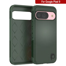 Load image into Gallery viewer, PunkCase Google Pixel 9 Case, [Spartan 2.0 Series] Clear Rugged Heavy Duty Cover W/Built in Screen Protector [Dark Green]
