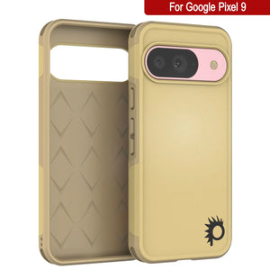 PunkCase Google Pixel 9 Case, [Spartan 2.0 Series] Clear Rugged Heavy Duty Cover W/Built in Screen Protector [Yellow]