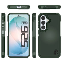 Load image into Gallery viewer, PunkCase Galaxy S26+ Plus Case, [Spartan 2.0 Series] Clear Rugged Heavy Duty Cover [Dark Green]
