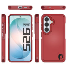 Load image into Gallery viewer, PunkCase Galaxy S26+ Plus Case, [Spartan 2.0 Series] Clear Rugged Heavy Duty Cover [Red]
