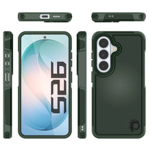 Load image into Gallery viewer, PunkCase Galaxy S26 Case, [Spartan 2.0 Series] Clear Rugged Heavy Duty Cover [Dark Green]
