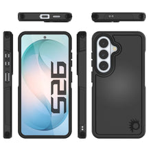 Load image into Gallery viewer, PunkCase Galaxy S26 Case, [Spartan 2.0 Series] Clear Rugged Heavy Duty Cover [Black]
