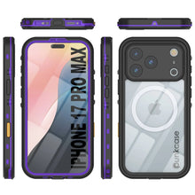 Load image into Gallery viewer, iPhone 17 Pro Max Waterproof IP68 Case, Punkcase [Purple] [StudStar Series] [Slim Fit] [Dirtproof]
