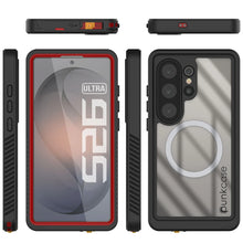 Load image into Gallery viewer, Galaxy S26 Ultra Waterproof Case, Punkcase [Extreme Mag Series] Armor Cover W/ Built In Screen Protector [Red]
