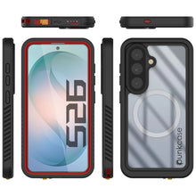 Load image into Gallery viewer, Galaxy S26 Waterproof Case, Punkcase [Extreme Mag Series] Armor Cover W/ Built In Screen Protector [Red]
