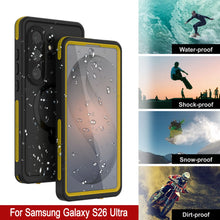 Load image into Gallery viewer, Galaxy S26 Ultra Waterproof Case [Kickstud 2.0 Series] Protective IP68 Cover W/Screen Protector &amp; Kickstand [Yellow]

