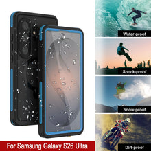 Load image into Gallery viewer, Galaxy S26 Ultra Waterproof Case [Kickstud 2.0 Series] Protective IP68 Cover W/Screen Protector &amp; Kickstand [Blue]
