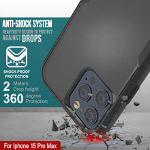 Load image into Gallery viewer, Punkcase for iPhone 15 Pro Max Belt Clip Multilayer Holster Case [Patron Series] [Black]
