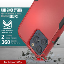 Load image into Gallery viewer, Punkcase for iPhone 15 Pro Belt Clip Multilayer Holster Case [Patron Series] [Red-Black]
