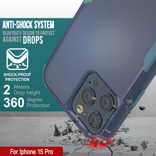 Load image into Gallery viewer, Punkcase for iPhone 15 Pro Belt Clip Multilayer Holster Case [Patron Series] [Navy Blue]
