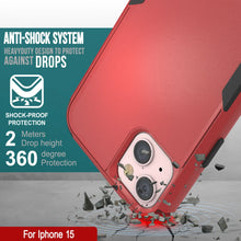 Load image into Gallery viewer, Punkcase for iPhone 15 Belt Clip Multilayer Holster Case [Patron Series] [Red-Black]
