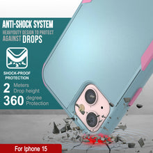 Load image into Gallery viewer, Punkcase for iPhone 15 Belt Clip Multilayer Holster Case [Patron Series] [Mint-Pink]
