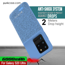 Load image into Gallery viewer, PunkJuice S20 Ultra Battery Case Patterned Blue - Fast Charging Power Juice Bank with 6000mAh
