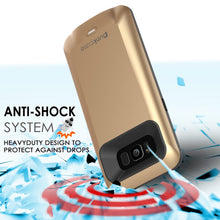 Load image into Gallery viewer, Galaxy S8 Battery Case, Punkcase 5000mAH Charger Case W/ Screen Protector | Integrated Kickstand &amp; USB Port | IntelSwitch | [Gold]
