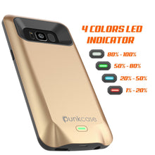 Load image into Gallery viewer, Galaxy S8 PLUS Battery Case, Punkcase 5500mAH Charger Case W/ Screen Protector | Integrated Kickstand &amp; USB Port | IntelSwitch [Gold]
