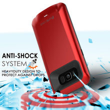 Load image into Gallery viewer, Galaxy S8 Battery Case, Punkcase 5000mAH Charger Case W/ Screen Protector | Integrated Kickstand &amp; USB Port | IntelSwitch [Red]
