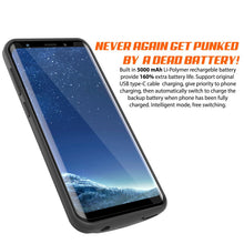Load image into Gallery viewer, Galaxy S8 Battery Case, Punkcase 5000mAH Charger Case W/ Screen Protector | Integrated Kickstand &amp; USB Port | IntelSwitch [Red]
