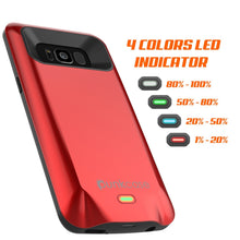 Load image into Gallery viewer, Galaxy S8 Battery Case, Punkcase 5000mAH Charger Case W/ Screen Protector | Integrated Kickstand &amp; USB Port | IntelSwitch [Red]
