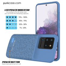 Load image into Gallery viewer, PunkJuice S20 Ultra Battery Case Patterned Blue - Fast Charging Power Juice Bank with 6000mAh
