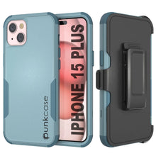 Load image into Gallery viewer, Punkcase for iPhone 15 Plus Belt Clip Multilayer Holster Case [Patron Series] [Mint]

