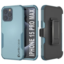 Load image into Gallery viewer, Punkcase for iPhone 15 Pro Max Belt Clip Multilayer Holster Case [Patron Series] [Mint]
