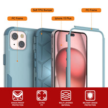 Load image into Gallery viewer, Punkcase for iPhone 15 Plus Belt Clip Multilayer Holster Case [Patron Series] [Mint]
