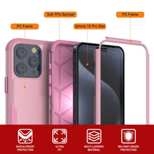 Load image into Gallery viewer, Punkcase for iPhone 15 Pro Max Belt Clip Multilayer Holster Case [Patron Series] [Pink]
